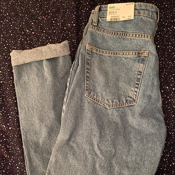 Topshop Ripped Mom Rhinestone Jeans - Picture 3 of 5